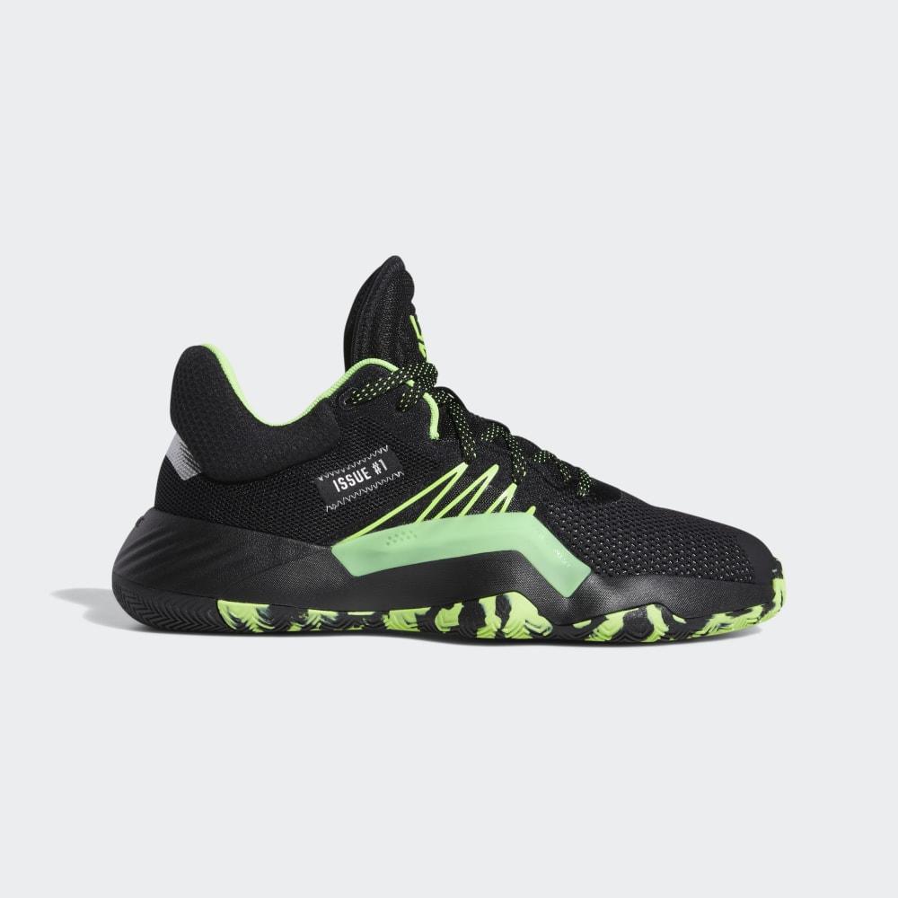 Adidas D.O.N. Issue #1 Férfi Kosárlabda Cipő Fekete/Zöld/Titán Metal Akció 947052-HOS